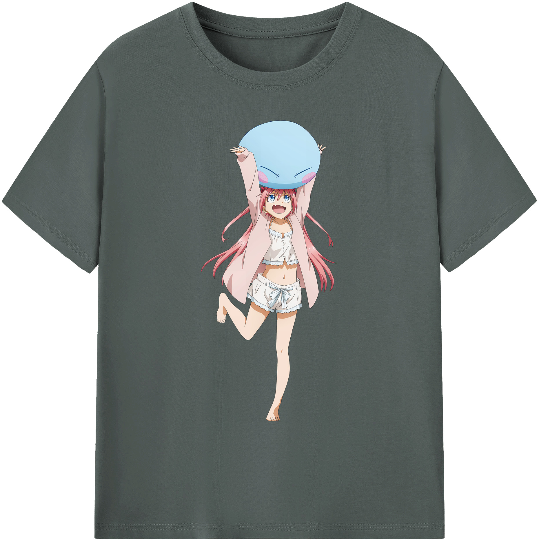 （画像用） 転スラ Regarding Reincarnated to Slime 綿100％ メンズ半袖Tシャツ｜肌触りやわらか＆通気性